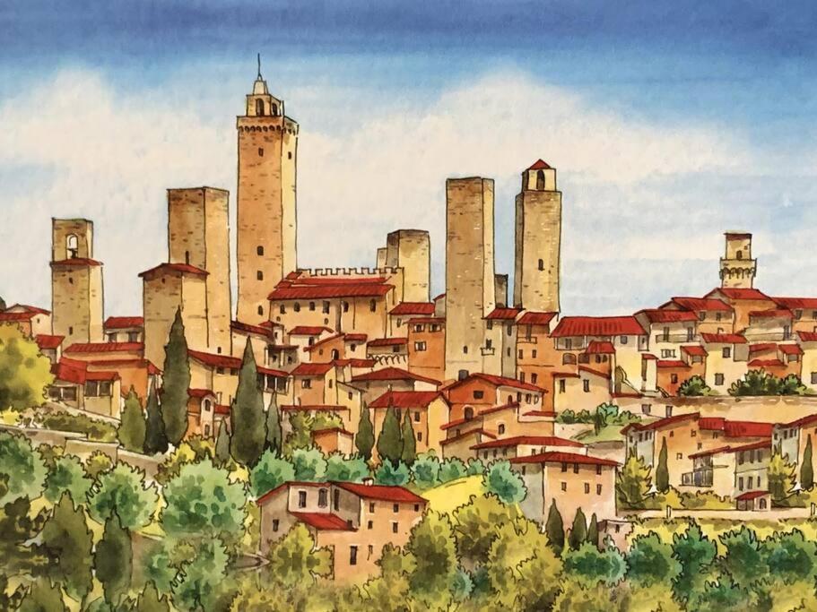 Lovely 2 Bedroom In San Gimignano Historic Center 外观 照片